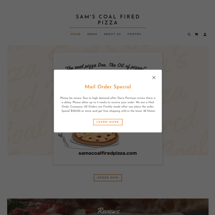 SamsCoalFiredPizza.com