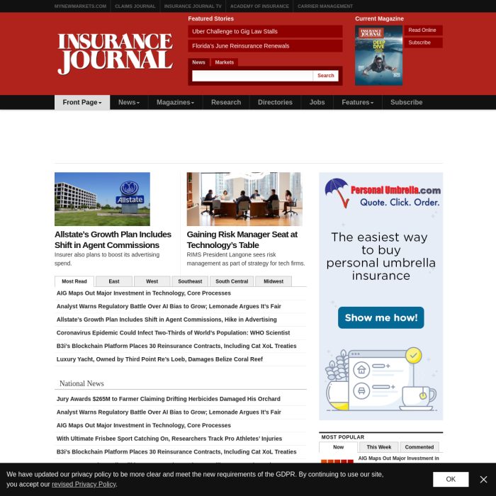 Insurancejournal Com Insurance Journal Property